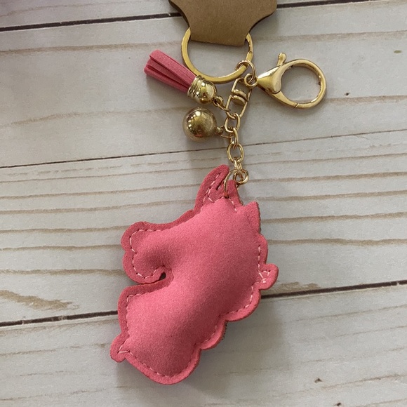 Rhinestone Unicorn Keychain - Picture 4 of 5